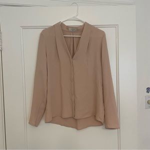 Aritzia Babaton power blouse, peach color, size M
